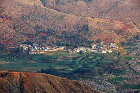 Dongchuan Red Land at Yunnan provinceの写真素材