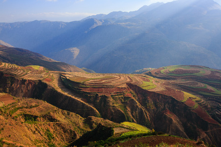 Dongchuan Red Land at Yunnan provinceの写真素材