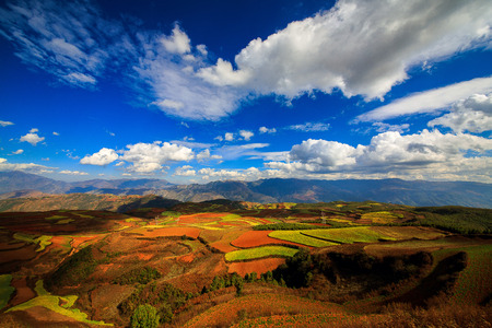 Dongchuan Red Land at Yunnan provinceの写真素材