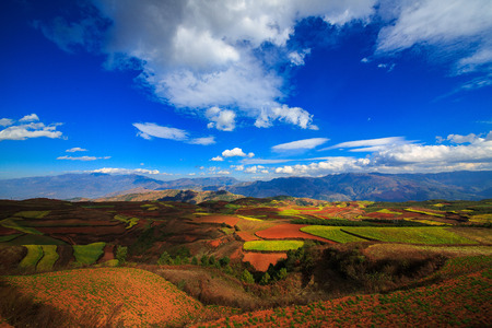 Dongchuan Red Land at Yunnan provinceの写真素材