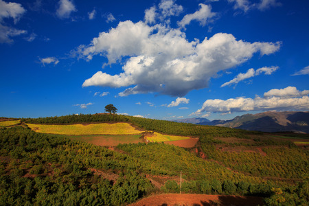 View of Dongchuan, Kunmingの写真素材