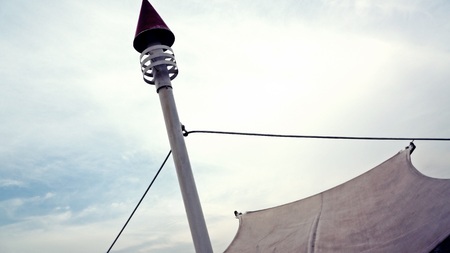 It is a state of the antenna welling up in the sky.の写真素材