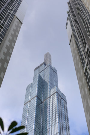 Ho Chi Minh City, Vietnam - 16 Oct 2022: View of Landmark 81 the tallest building and high apartment, Vietnamのeditorial素材