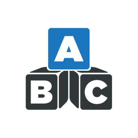 Alphabet blocks iconのイラスト素材