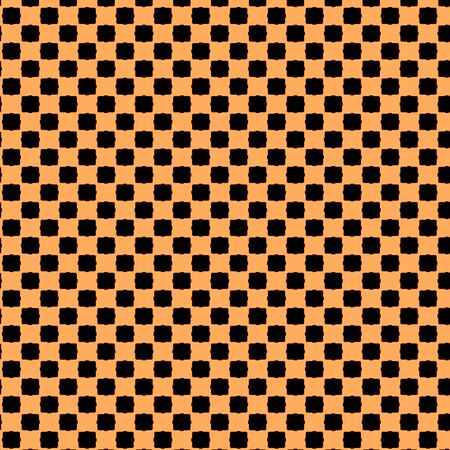 orange and black polka-dots pattern for background and copy space.の写真素材