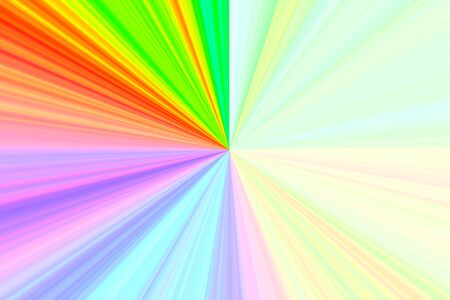 Converging lines - colorful radiations - Bright rainbow spectrum of colors radial converging lines background. red, yellow, pink, blue, purple, green, white.の写真素材