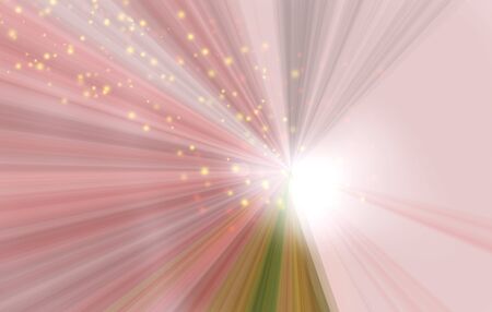 white lights and colorful radiation of the gradation with light sparkle background.red, green, white, yellow.の写真素材