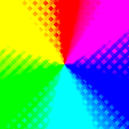 Background of the colorful gradation-colored checked pattern and copy space and metallic. pink ,yellow ,green ,blue ,red.の写真素材