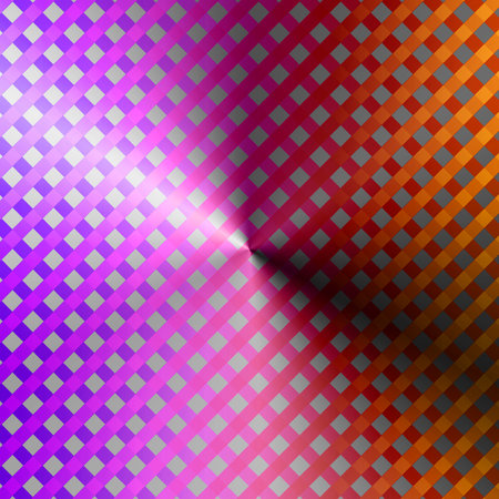Background of the colorful gradation-colored checked pattern and copy space and metallic. pink ,red ,orange.の写真素材
