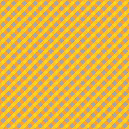 yellow ,orange with gray checked pattern background and copy space.の写真素材