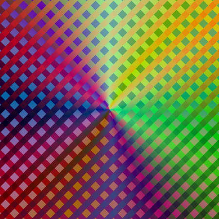 Background of the colorful gradation-colored checked pattern and copy space and metallic. pink ,yellow ,green ,blue ,red ,black.の写真素材