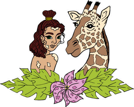 Love your body, love your skin. You are unique.のイラスト素材