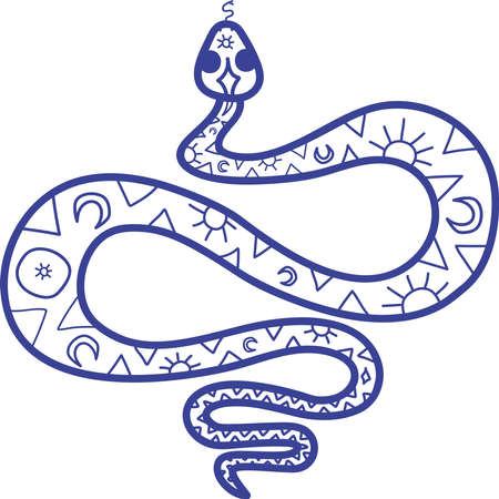 The snake is a symbol of Kundalini energyのイラスト素材