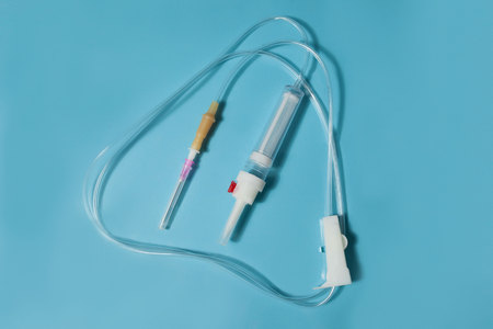 Needle of drop counter. Medical tooling for operation for clinical investigationの写真素材