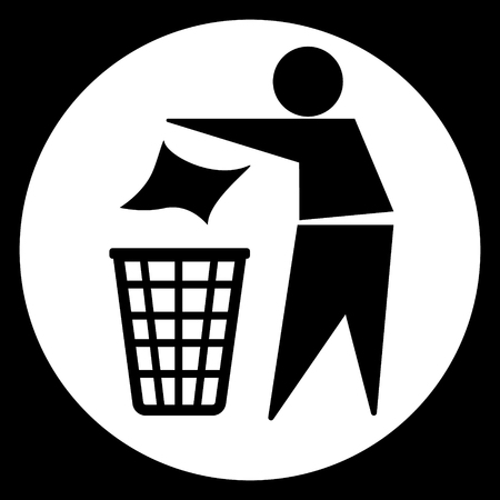 garbage bin VECTOR EPS 10のイラスト素材