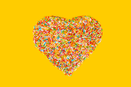 Topping the cake or candy. Macro sweet. valentines day. Holiday summer conceptの写真素材