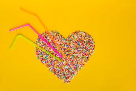 Topping the cake or candy. Macro sweet. valentines day. Holiday summer conceptの写真素材