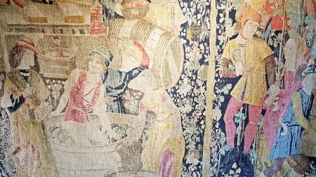 Fabric of medieval peopleの写真素材