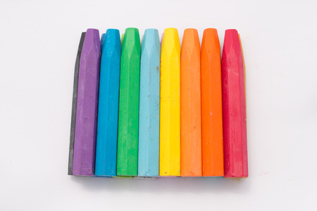 Set of colorful crayonの写真素材