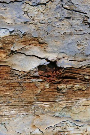 very used paint on a boatの写真素材