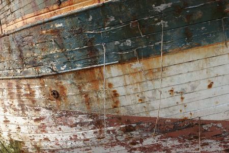 a part of an old boatの写真素材