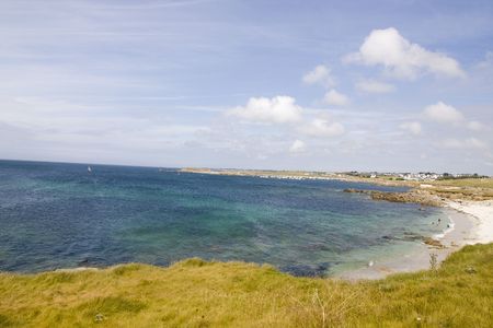 a part of coastline in brittanyの写真素材