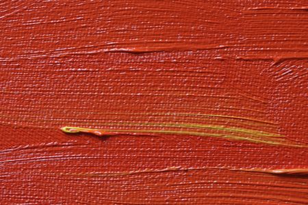 pencil and red & yallow paint