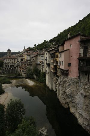 few of suspended  in pont en royan ( isere )の写真素材