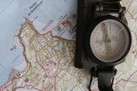 compass and map of brittany