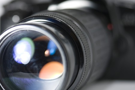 a part of a slr cameraの写真素材