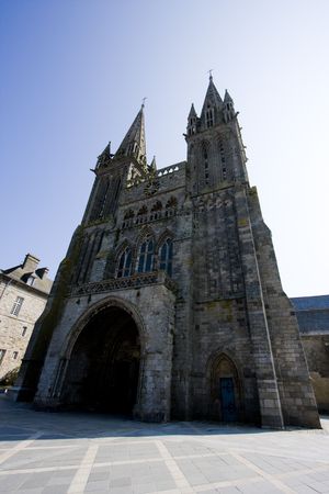 a big church in brittanyの写真素材
