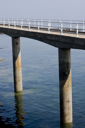 a long bridse to take boat to islandの写真素材