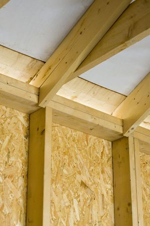 part of a wood house constructionの写真素材