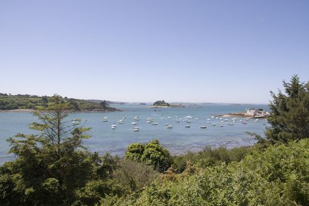 view of the sea with boats