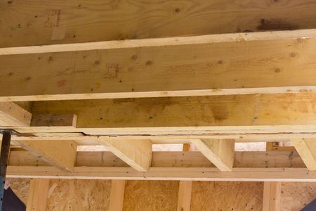 part of a wood house constructionの写真素材