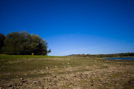 view around a lake in brittanyの写真素材