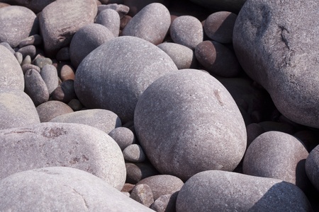 lot of peebles on a beach