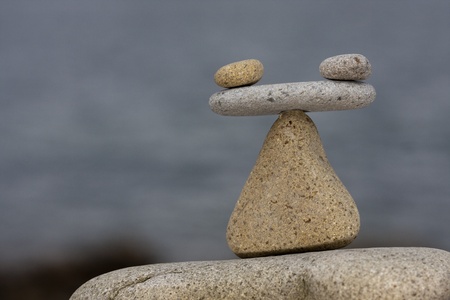 few stone on balanceの写真素材
