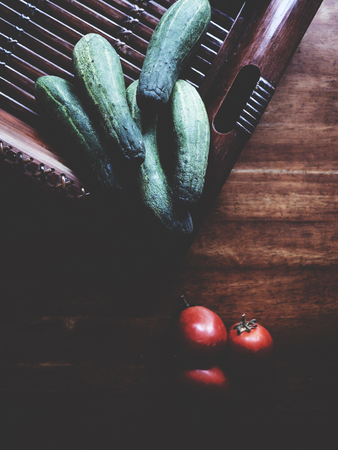 Tomato,cucumberの写真素材