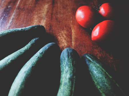 Tomato,cucumberの写真素材
