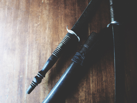 Ancient Thai swordの写真素材