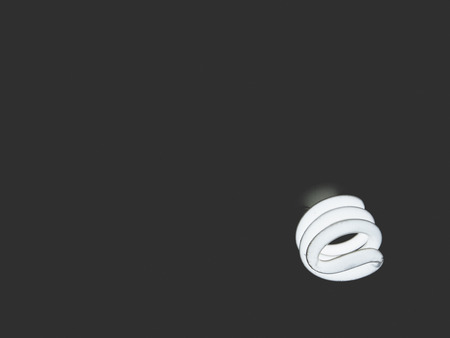 This is fluorescent lamp on black background,  soft toneの写真素材