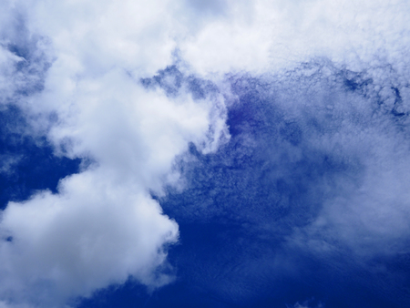 White cloud on the blue sky.の写真素材