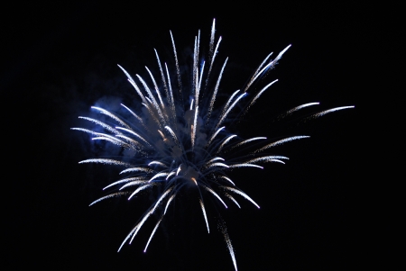 Firework on black backgroundの写真素材