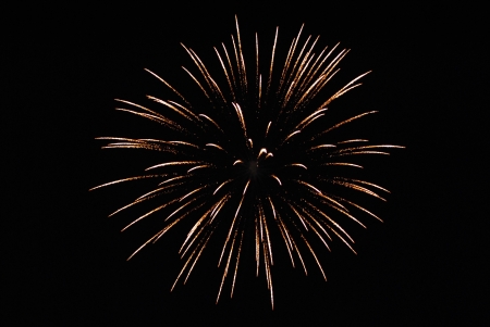 Firework on black backgroundの写真素材