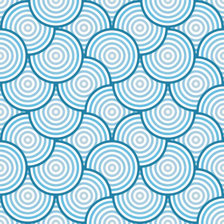 Spiral circle illusion pattern in blue toneの写真素材