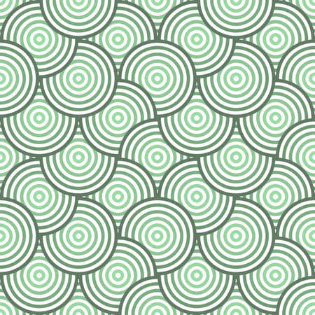 Spiral circle illusion pattern in green toneの写真素材