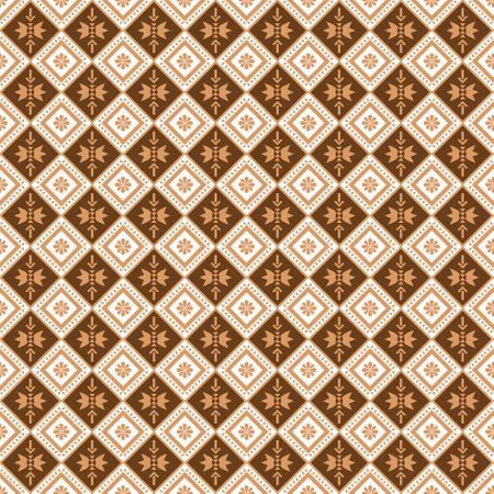 Ethnic pattern in earth tone. Style of textile and tribe pattern. Aztec pattern of geometric earth tone. Native geometric with triangle and rectangle style. Ethnic pattern with square.のイラスト素材
