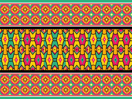 Moorish seamless pattern. Arabesque vector ornament. Ancient floor ceramic tiles. Design seamless in light colorful. Floor cement ceramic tiles collection.の写真素材