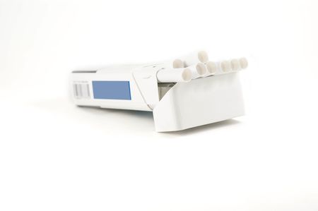  Cigarette Pack on whiteの写真素材